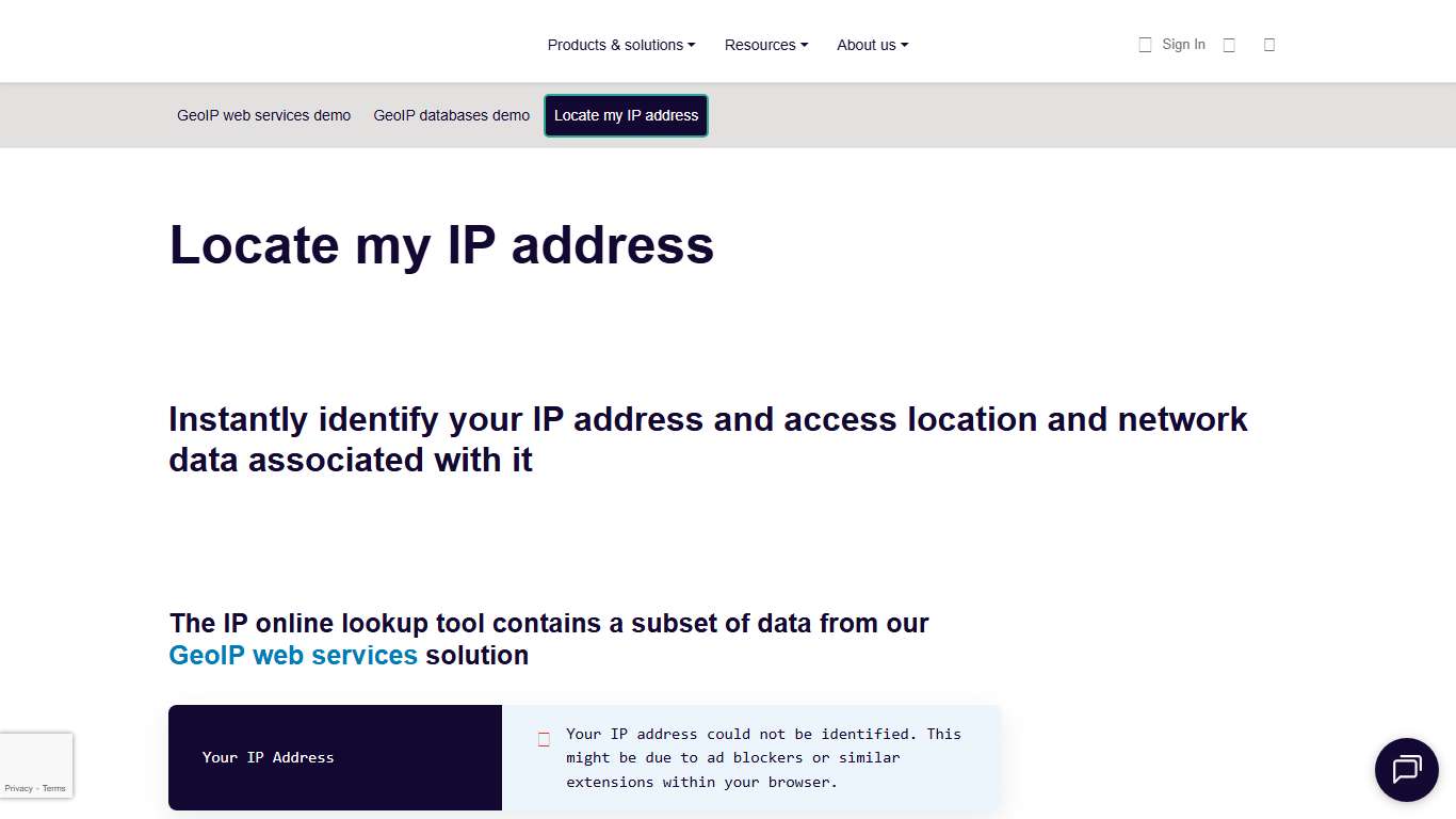 Identify and Locate my IP address | MaxMind